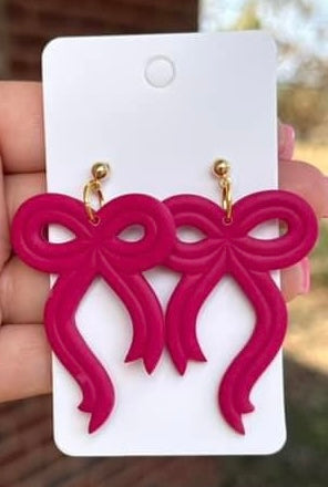 Red bow dangles