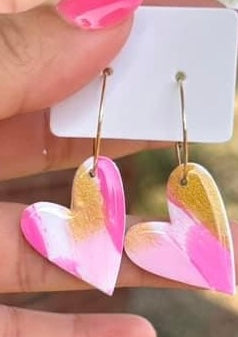 Multi-color heart hoops