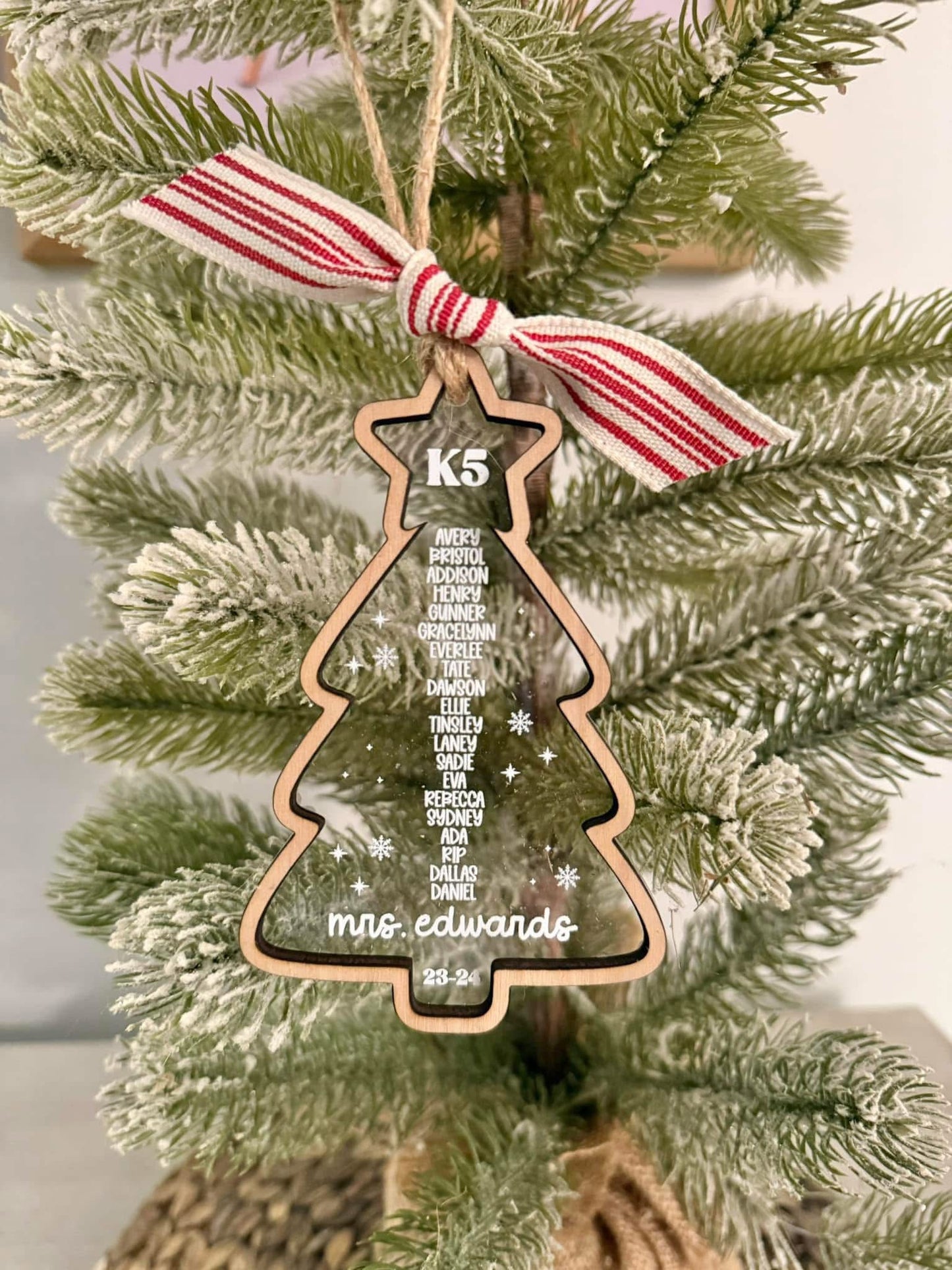 Classroom custom ornament for teachers