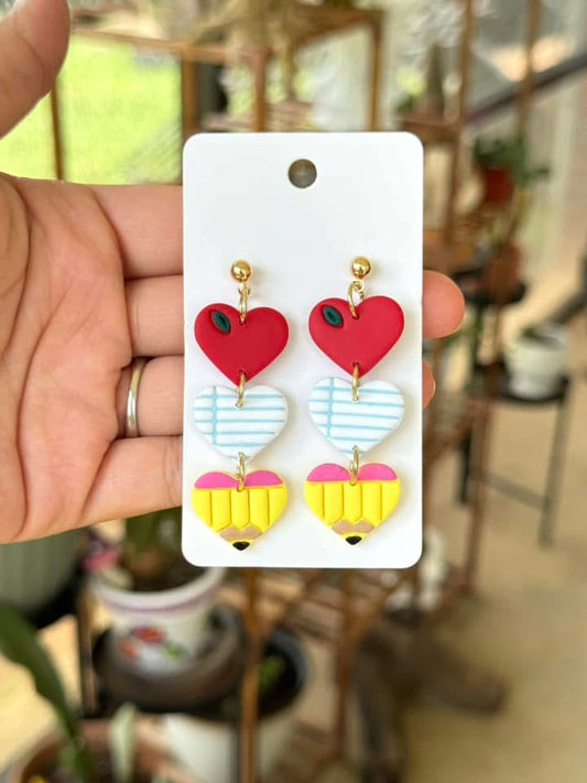 Clay school themed dangles