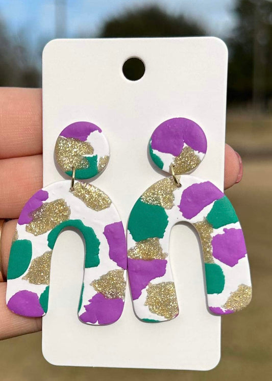 Multi-color clay dangles