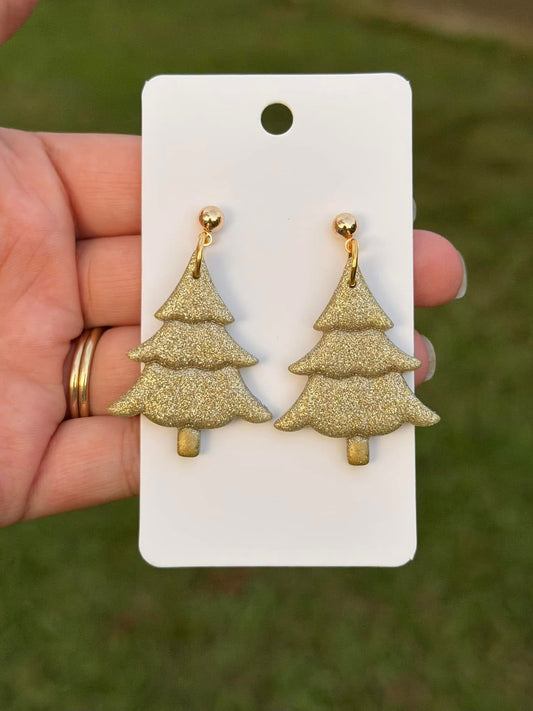 Golden Christmas Tree Dangles