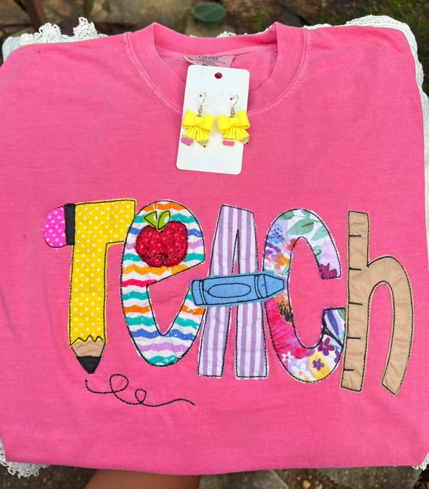 Embroidered Teach shirt